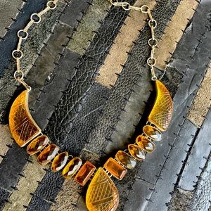 >25 karat citrine & sterling necklace $575